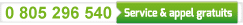 0 805 296 540 : Service & appel gratuits