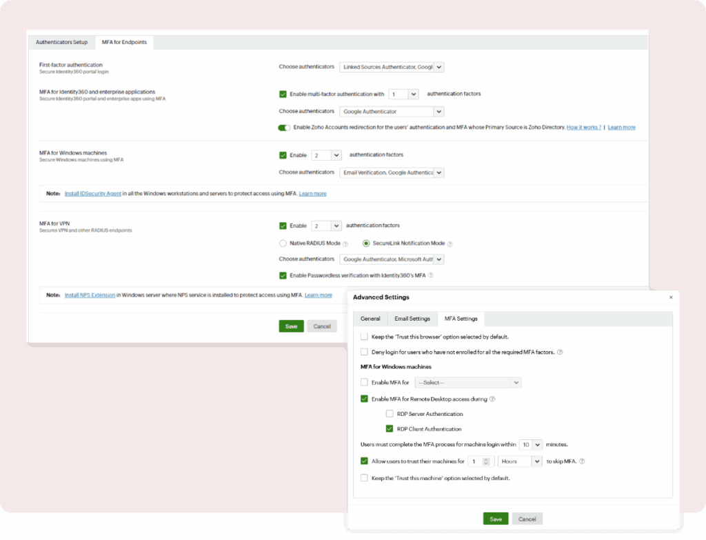 Authentification multifactorielle sur les terminaux